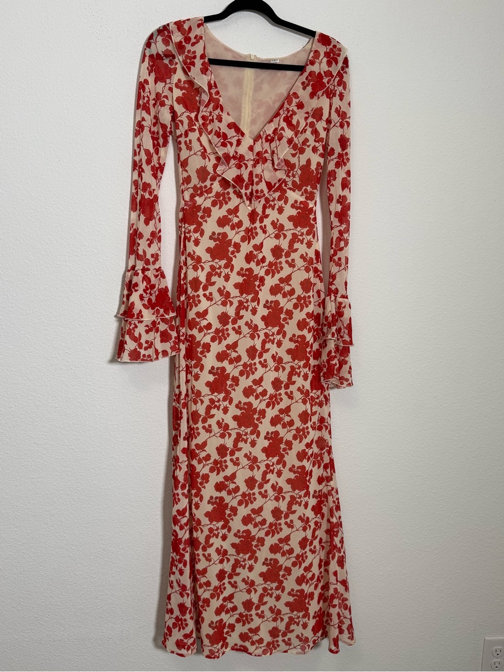 Sister New York Shellona Floral Maxi Dress Romantic Cottagecore Bell Sleeve - Picture 2 of 7